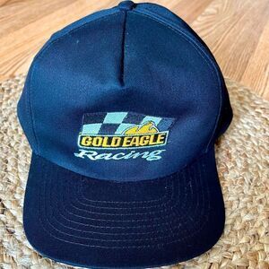 𝅺Vintage Gold Eagle Racing SnapBack Hat